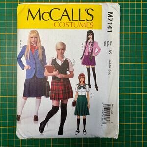 McCall's Costumes Misses School Girl Uniform Anime Sailor M7141 SZ 6-14 New